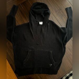 Gymshark Black Knit Sweater Hoodie